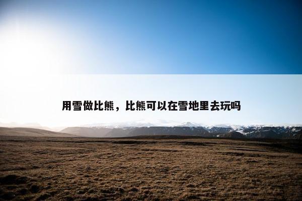 用雪做比熊，比熊可以在雪地里去玩吗