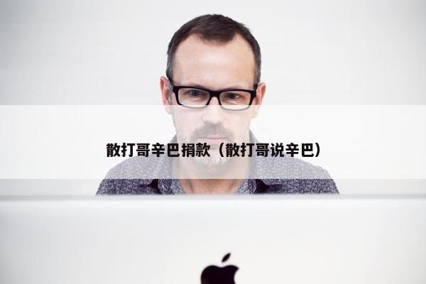 散打哥辛巴捐款（散打哥说辛巴）
