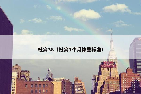 杜宾38（杜宾3个月体重标准）