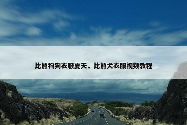 比熊狗狗衣服夏天，比熊犬衣服视频教程