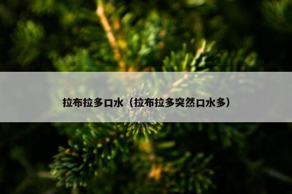 拉布拉多口水（拉布拉多突然口水多）
