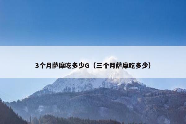 3个月萨摩吃多少G（三个月萨摩吃多少）