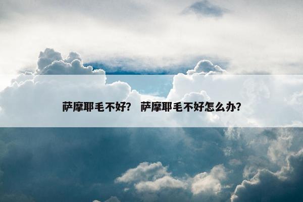 萨摩耶毛不好？ 萨摩耶毛不好怎么办？