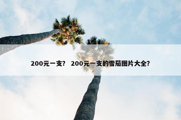 200元一支? 200元一支的雪茄图片大全? 200元一支? 200元一支的雪茄图片大全?