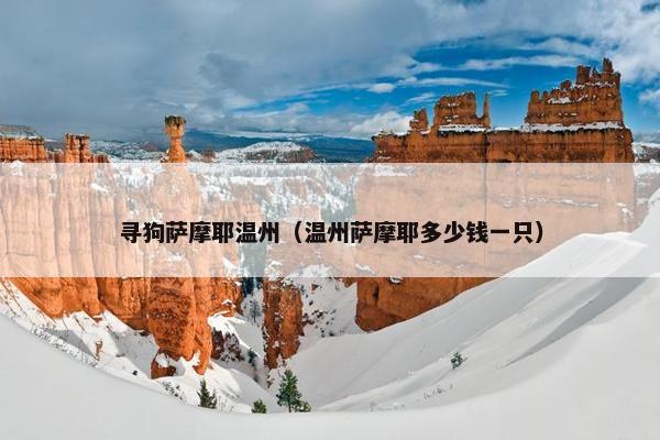 寻狗萨摩耶温州(温州萨摩耶多少钱一只) 寻狗萨摩耶温州(温州萨摩耶多少钱一只)