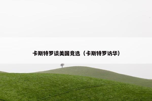 卡斯特罗谈美国竞选(卡斯特罗访华) 卡斯特罗谈美国竞选(卡斯特罗访华)