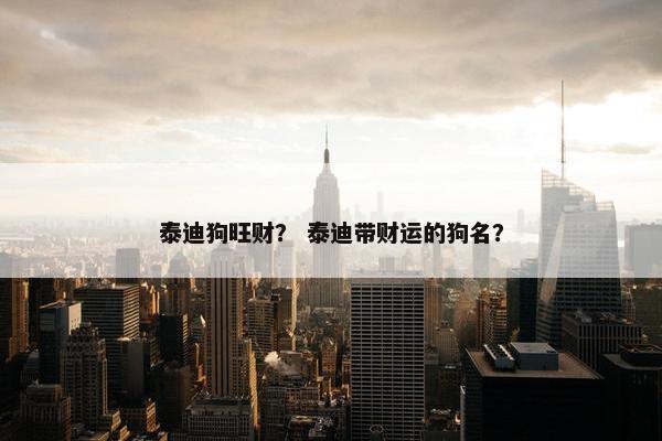泰迪狗旺财? 泰迪带财运的狗名? 泰迪狗旺财? 泰迪带财运的狗名?