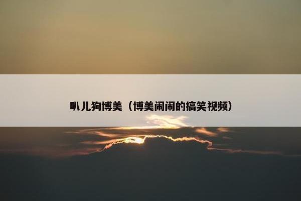 叭儿狗博美（博美闹闹的搞笑视频）