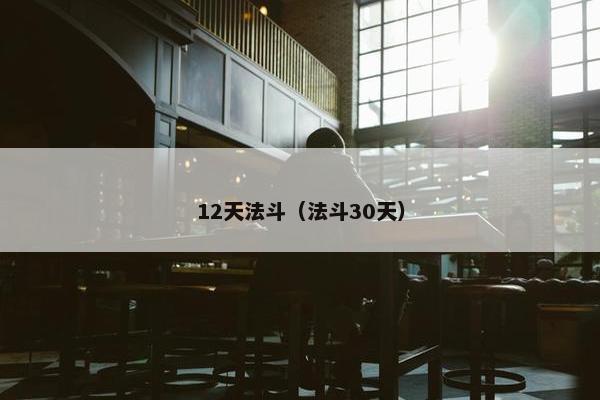 12天法斗（法斗30天）