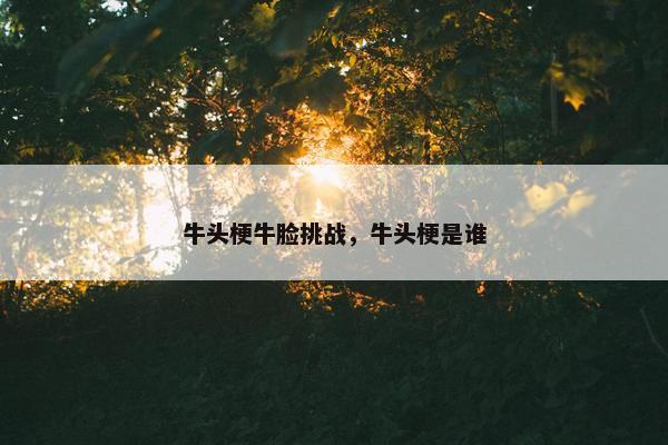 牛头梗牛脸挑战，牛头梗是谁
