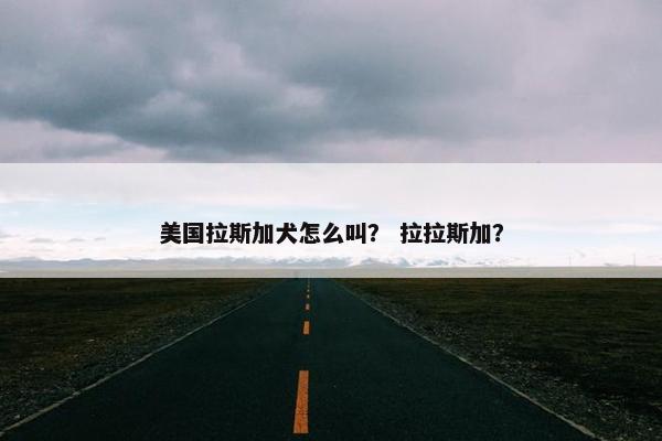美国拉斯加犬怎么叫？ 拉拉斯加？