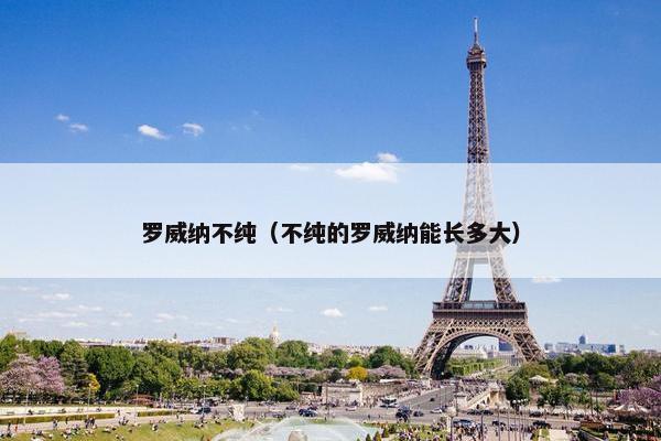 罗威纳不纯（不纯的罗威纳能长多大）