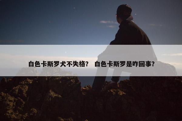 白色卡斯罗犬不失格？ 白色卡斯罗是咋回事？