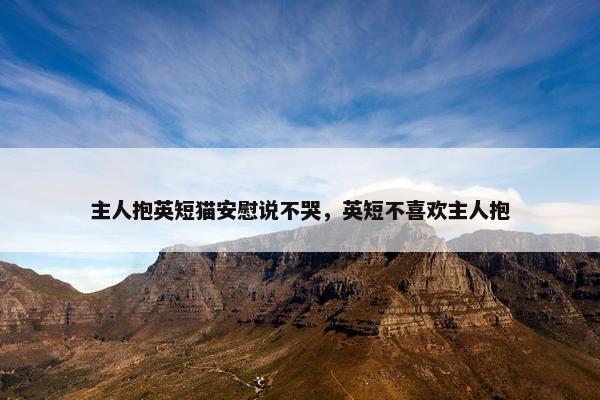主人抱英短猫安慰说不哭，英短不喜欢主人抱