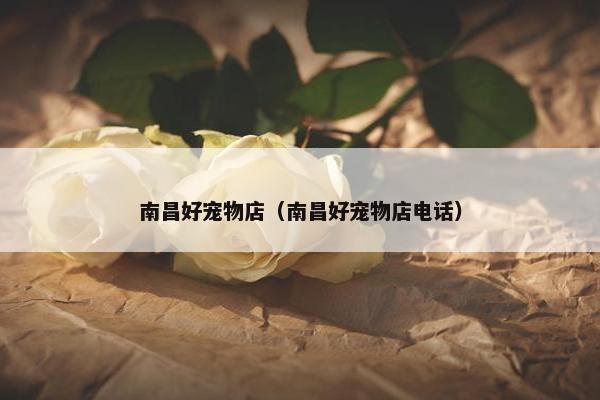 南昌好宠物店（南昌好宠物店电话）