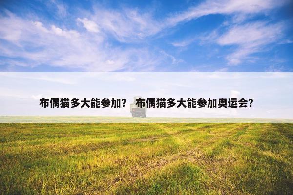 布偶猫多大能参加？ 布偶猫多大能参加奥运会？