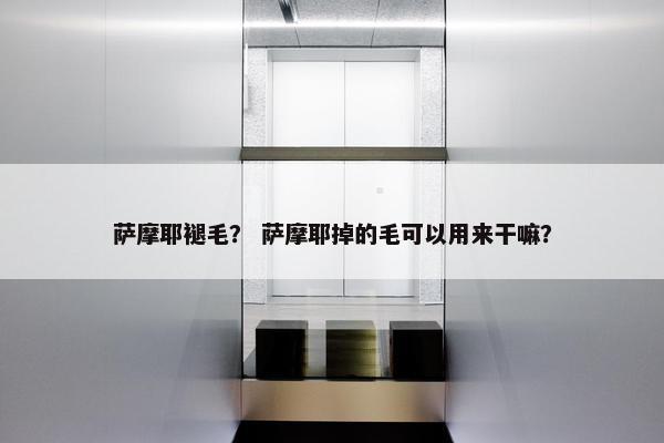 萨摩耶褪毛？ 萨摩耶掉的毛可以用来干嘛？