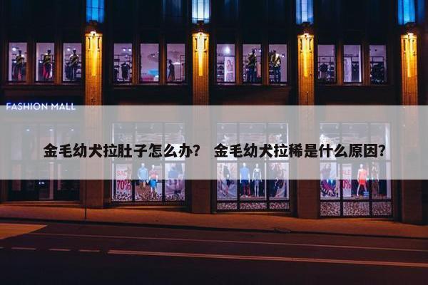 金毛幼犬拉肚子怎么办？ 金毛幼犬拉稀是什么原因？