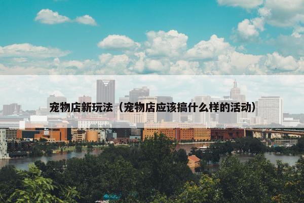 宠物店新玩法（宠物店应该搞什么样的活动）
