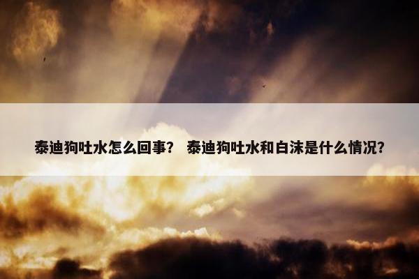 泰迪狗吐水怎么回事？ 泰迪狗吐水和白沫是什么情况？