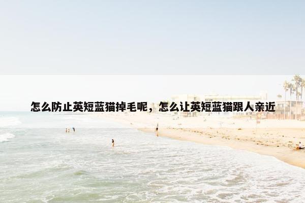 怎么防止英短蓝猫掉毛呢，怎么让英短蓝猫跟人亲近
