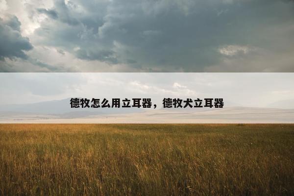 德牧怎么用立耳器，德牧犬立耳器