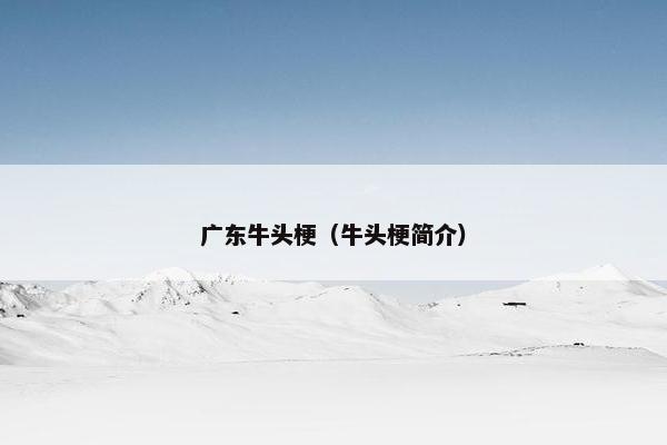 广东牛头梗（牛头梗简介）
