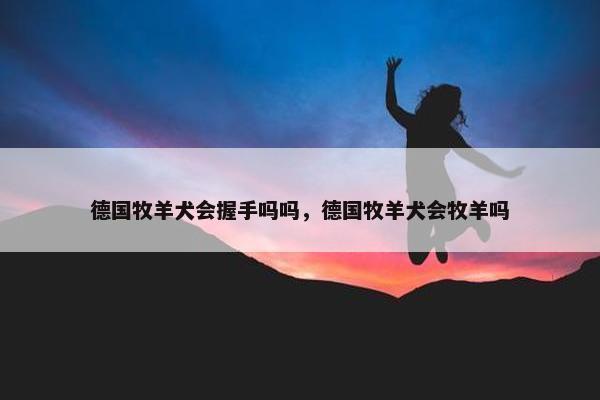德国牧羊犬会握手吗吗，德国牧羊犬会牧羊吗