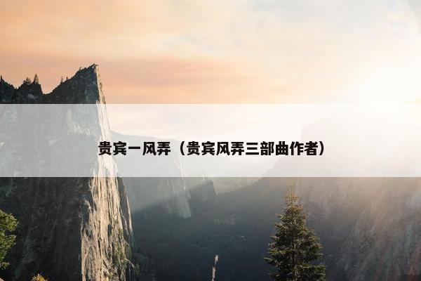贵宾一风弄（贵宾风弄三部曲作者）