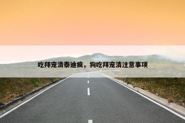 吃拜宠清泰迪疯，狗吃拜宠清注意事项