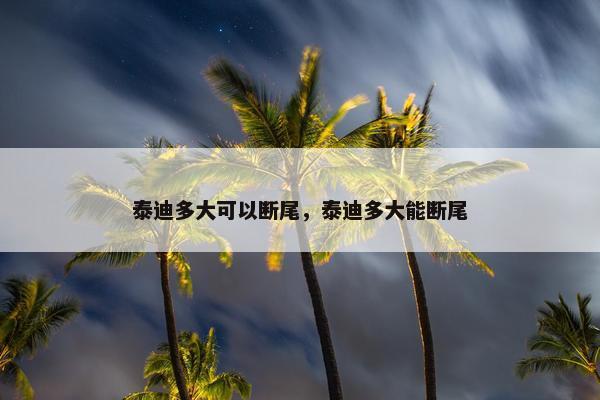 泰迪多大可以断尾，泰迪多大能断尾