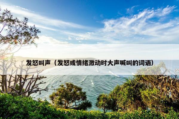 发怒叫声（发怒或情绪激动时大声喊叫的词语）
