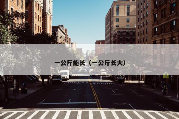 一公斤能长（一公斤长大）