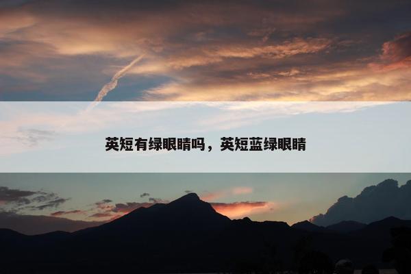 英短有绿眼睛吗，英短蓝绿眼睛