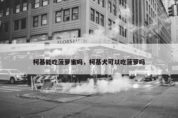 柯基能吃菠萝蜜吗，柯基犬可以吃菠萝吗