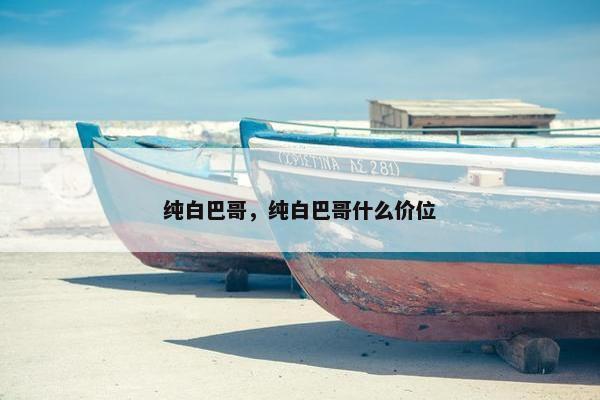 纯白巴哥，纯白巴哥什么价位