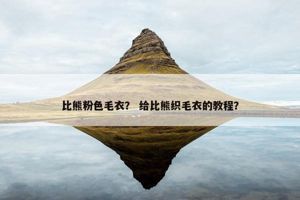 比熊粉色毛衣？ 给比熊织毛衣的教程？