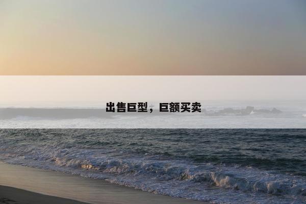 出售巨型，巨额买卖